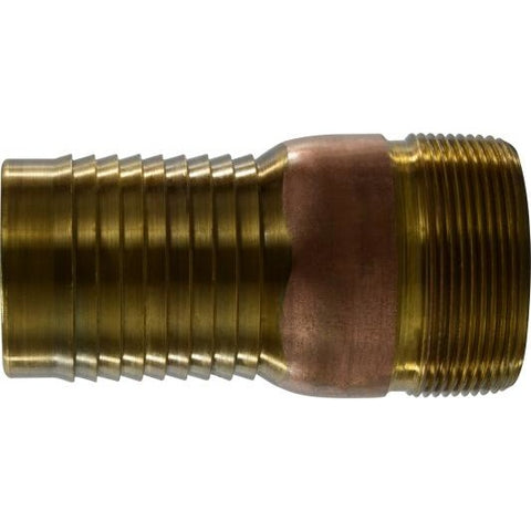 Lead Free Brass Hose Barb Combination King Nipple