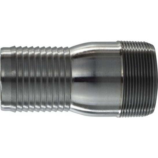 Black Steel Hose Barb Combination King Nipple