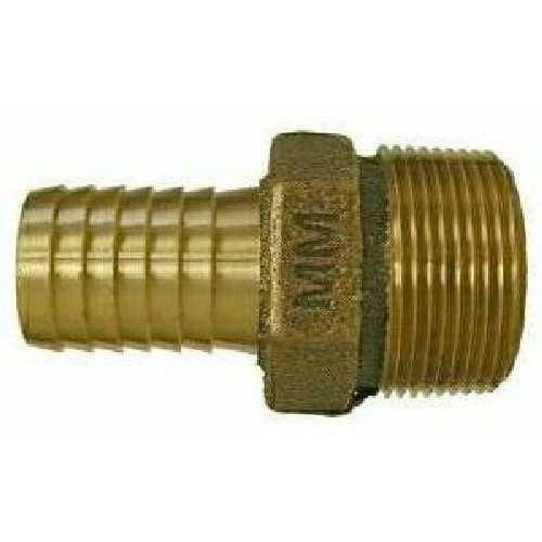 BRONZE HOSE BARB X MALE PIPE HEX MALE ADAPTER - Fast Fittings