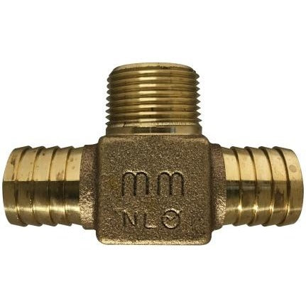 Lead Free Bronze Male Branch Tee - Insert x Male NPT 