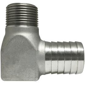 Stainless Steel Male Pipe Insert 90 Degree Elbow - Insert x Male NPT