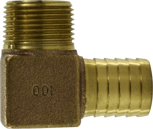 Bronze Hose Barb X Male NPT 90 Degree Elbow