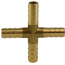 BRASS HOSE BARB CROSS