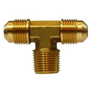BRASS MALE BRANCH TEE - SAE 45 DEGREE FLARE - Fast Fittings - 1