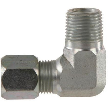 FLARELESS BITE-TYPE STEEL 90 DEGREE MALE ELBOW - Fast Fittings