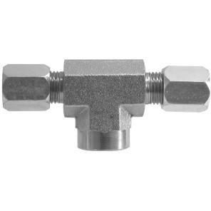 FLARELESS BITE-TYPE STEEL FEMALE BRANCH TEE - Fast Fittings