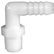 PLASTIC HOSE BARB 90 DEGREE ELBOW MALE PIPE ADAPTER - Fast Fittings - 2